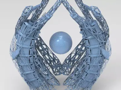 Sci fi eclipse  monolith Tower 3D model