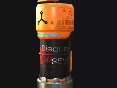 Sci-fi Grenade  Low-poly 3D model