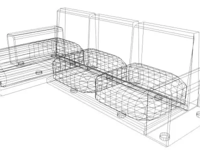 Sofa Set - Type 4 3D model