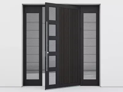 Aluminium door 68 3D model