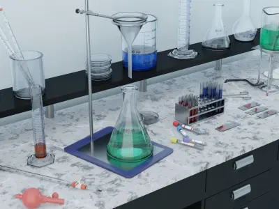 Laboratory Equipment  Material de laboratorio 3D model