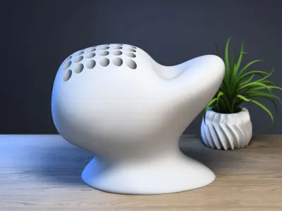 minimal modern pen holder Cyborg pen holder 3D print model