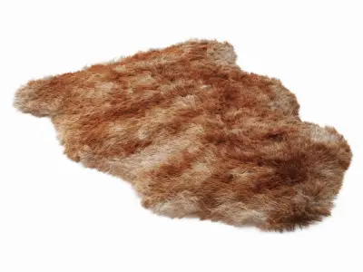 Luxe sunset sheepskin rug 3D model