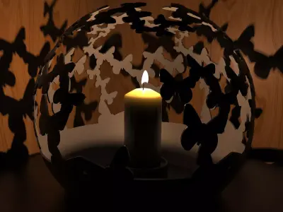 Butterfly Candle Holder 3D print model