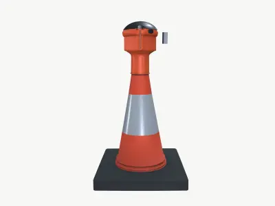 Traffic safety cone 3D model