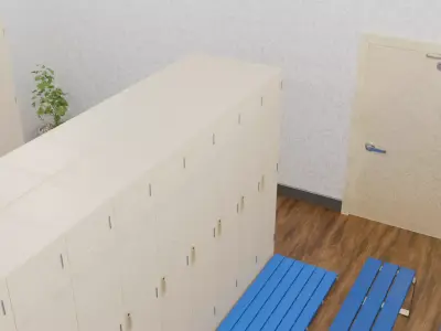 Locker room 3D model