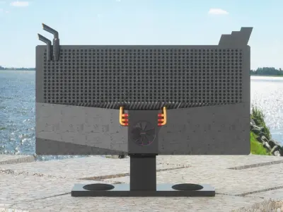 Sci-FiComputer monitor pc Screen OLED 3D model