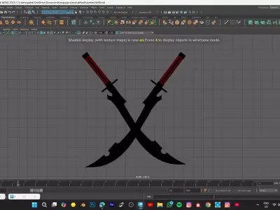  Katen Kyokotsu sword model from bleach Low-poly 3D model