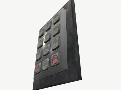 New keypad for locking doors Low-poly 3D model