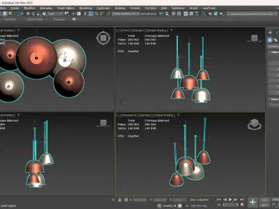Pendant Okina lamp 3D model