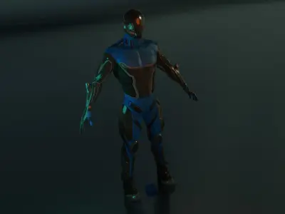 sci fi character soldier Low-poly 3D model