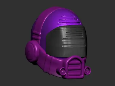 helmet high poly sculpt 3d printable ver 7 3D model 3D model 150