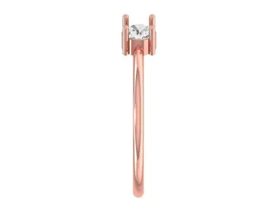 Women Open End Light Weight Band Ring 3D print model 5