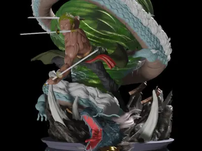 Roronoa zoro pirate one piece 3D print model