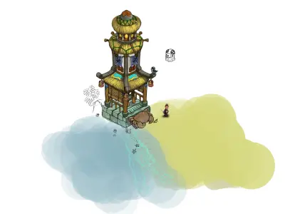 Game Underwater - Liuli Island - Lighthouse 04 3D model