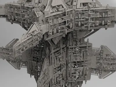 Ra Has Returned Sci-Fi City Tower ruin 8  3D model
