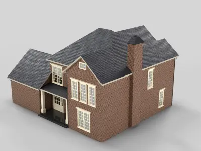 British House Design 16T4  Low-poly 3D model