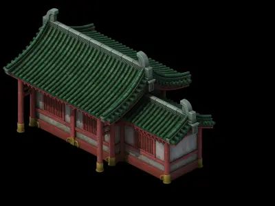 Game Building - Yan overlooking the house 01 3D model