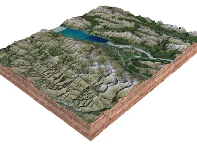 Glenorchy New Zealand 3D model