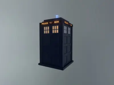 DOCTOR WHO - DAVID TENNANT TARDIS - Rogue Film Productions Low-poly 3D model