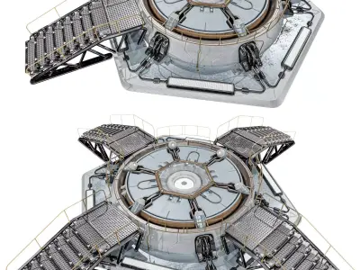 Sci Fi Teleporter 2 Low-poly 3D model