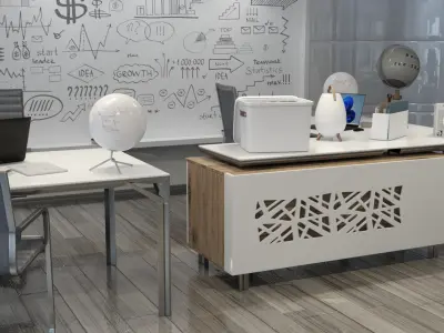  Sci-Fi Meeting Room White 