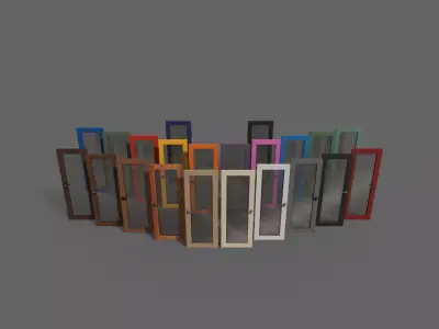 PBR Wood Door C3 Low-poly 3D model