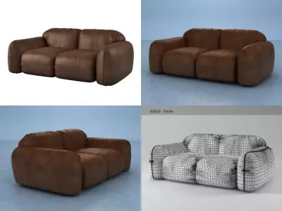 Piumotto08 sofa194 3D model