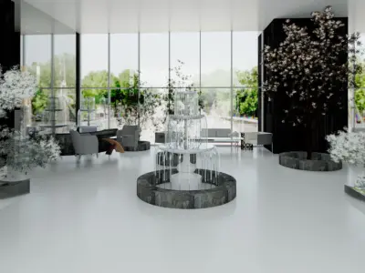 Revit Office building interior design 3D model