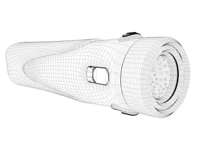 Flash light  Low-poly 3D model