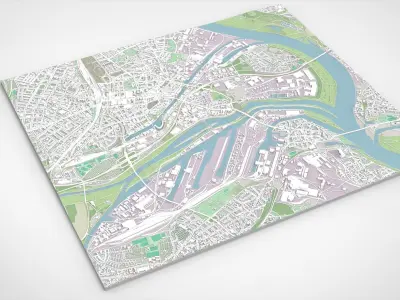 Cityscape Deisburg Germany 3D model