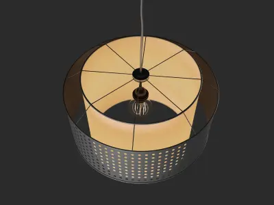 Metal hanging lamp 3D model