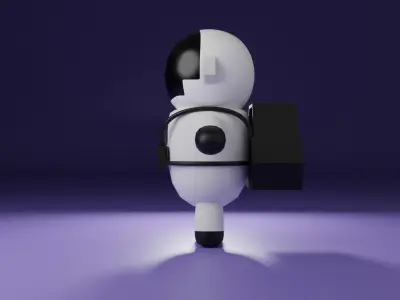 3D Character Cartoon Astronaut 3D model