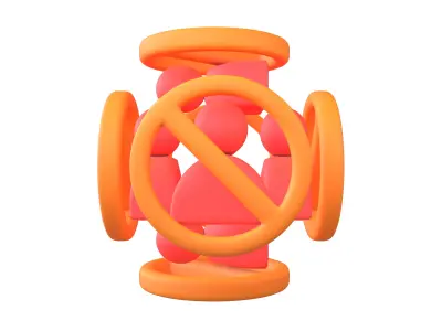 Blocked User Icon V2 006 Low-poly 3D model