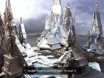 Sci-Fi Egyptian theme 3D Model Pack