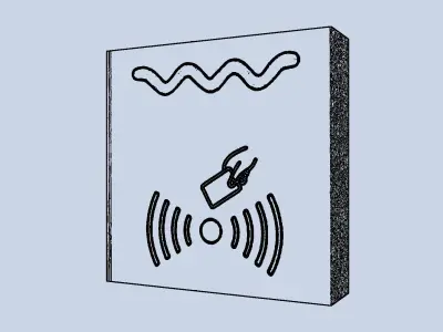 Door card reader Low-poly 3D model