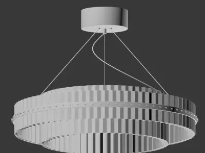 Round Glass Chandelier  3D model