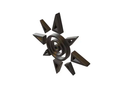 Sun Symbol v1 001 Low-poly 3D model