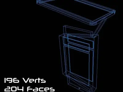 Modern Advertising Light Box - Solar Low-poly 3D model