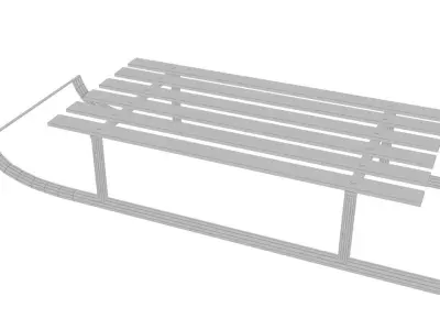 Winter sled low poly Free low-poly 3D model