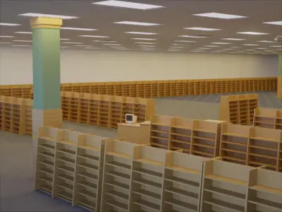 Backrooms The End Library 3D model