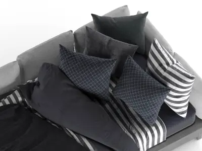 Corner Platform Bed 3D model