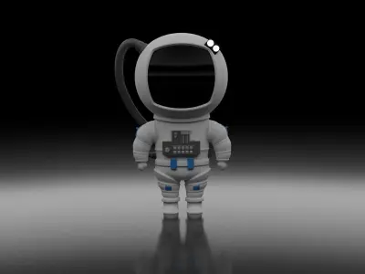 Simple Astronaut Low-poly 3D model