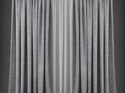 Curtain 3D model 316 Low-poly 3D model