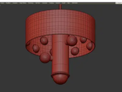 Hand Sculpted Contemporary Pendant by Kalin Asenov Studio Low-poly 3D model