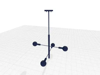 Christopher Sputnik Modern Linear Chandelier 3D model