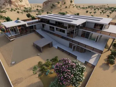 Casa Scene-villa-modern house 3D model 87