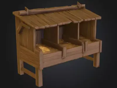 Feeder Station Low-poly 3D model