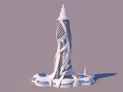 0106 - Organic Skyscraper 3D model