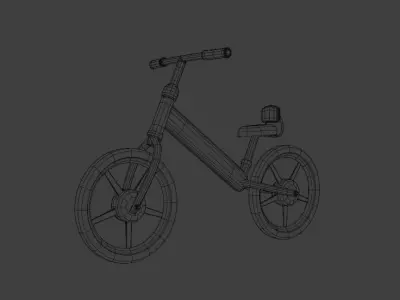 Balance Bike  3D Model Low-poly 3D model